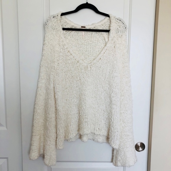 Free People Sweaters - Free People White Fluffy Sweater